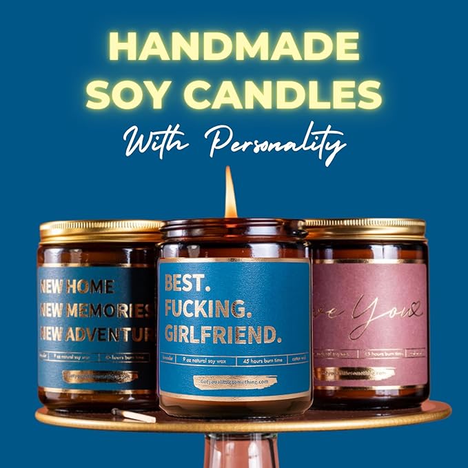 Gift for Girlfriend - Funny Birthday Candle for Girlfriend Romantic Present from Boyfriend - Unique Anniversary Candles Valentines Present Stocking Stuffer Christmas Gifts for GF Her Women