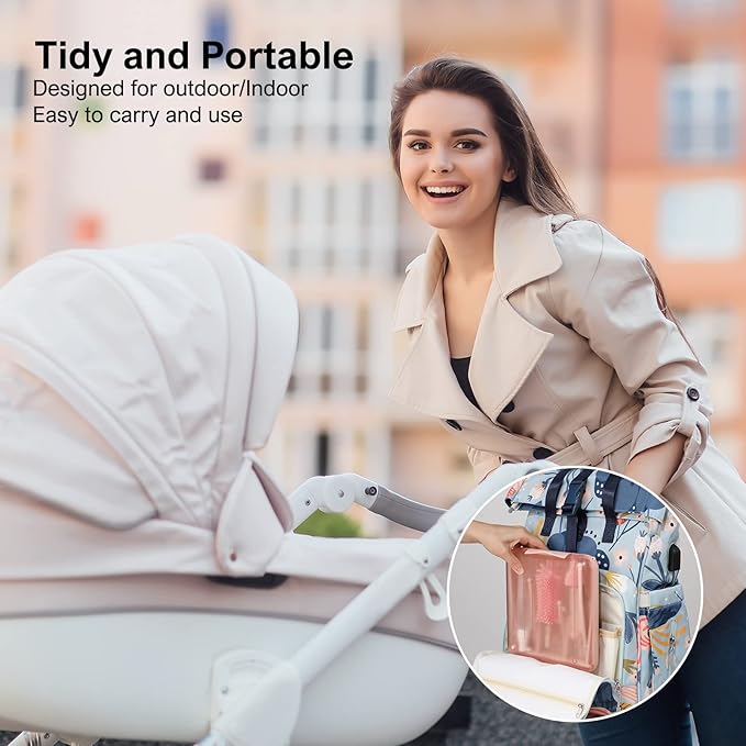 Baby Bottle Brush Set-6 in 1 Bottle Brush Cleaner with Silicone Bottle Brush,Drying Rack,Nipple Brush,Straw Brush,Soap Dispenser&Storage Box-Baby Essentials Gifts for Home&Travel(Pink)