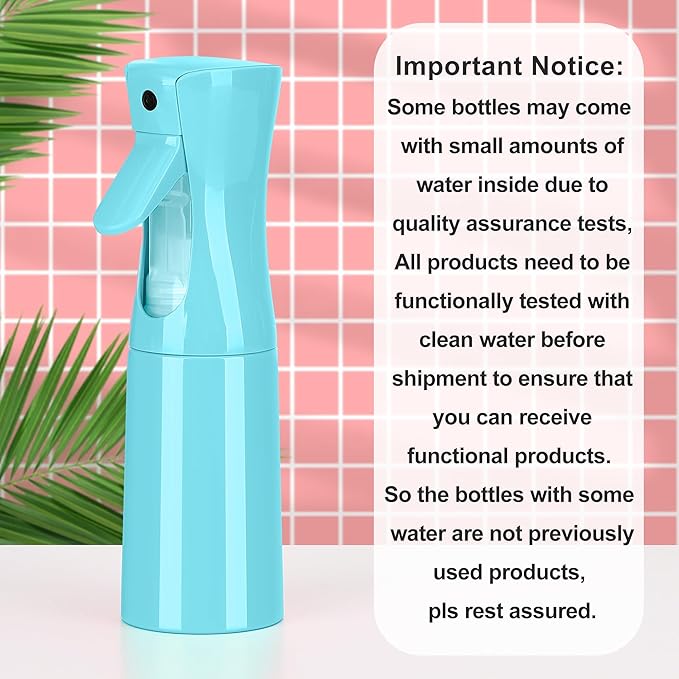 Hair Mister Spray Bottle，Spray Water Bottle Fine Mist Refillable Plants（6.8OZ /200ML） Barber，Showering Pets, Plants, travel, Ironing and Cleaning ﻿ ﻿ ﻿ (Blue-1Pcs)