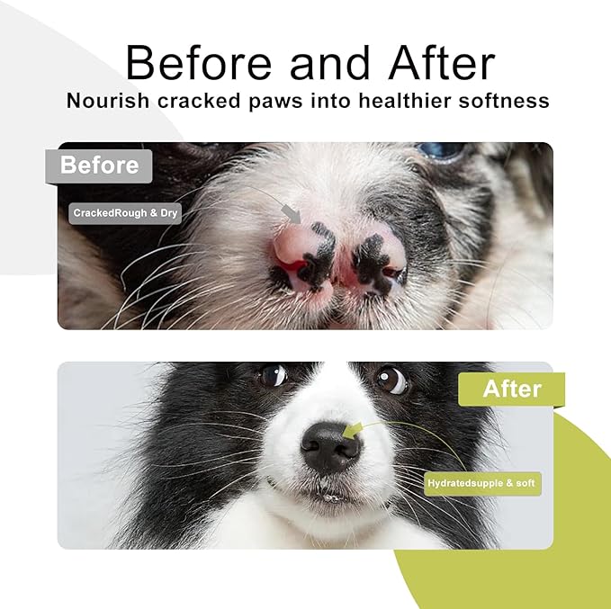 Dog Paw Balm 1 oz for Dog and Cat, Soothing Paw Balm, Lick-Safe, for Drying and Cracked Pads, Moisturizing and Healing Dry and Cracked Paw Balm, Improves Rough Paws(2 PCS)