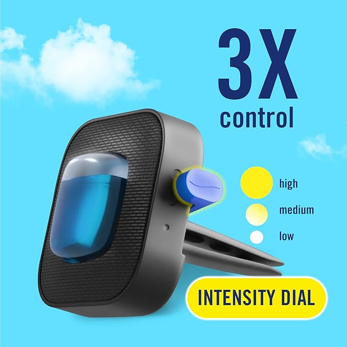 Febreze AUTO Air Freshener, Odor-Fighting Automotive Vent Clip, Evening Woods Scent, 8 Count