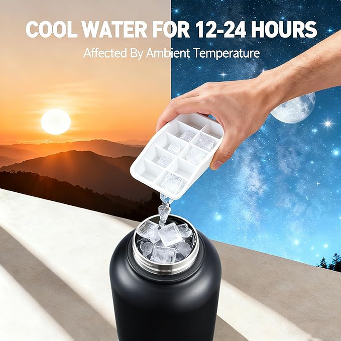 32oz Insulated Dog Water Bottle with 2 Bowls for Small Dogs