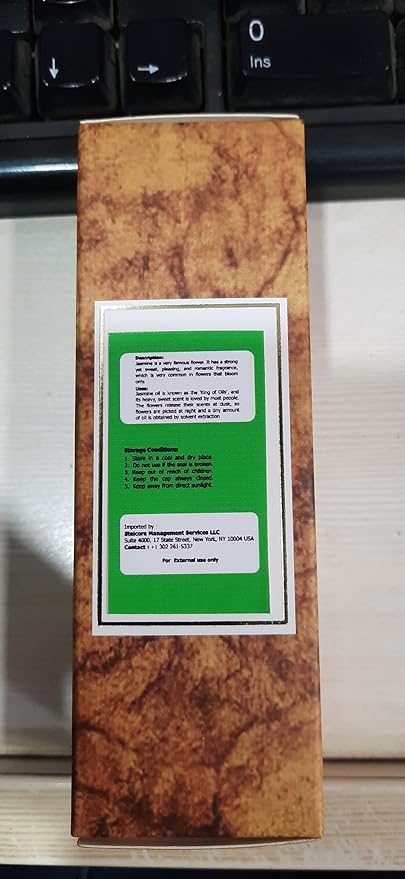 Jasmine (Jasminun Officinale.) 100% Pure & Natural Undiluted Essential Oil Organic Standard Steam Distilled Oil for Moisturize & Nourish Skin, Room Freshner/DIY Oil - 30ml