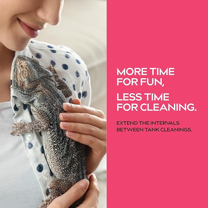 (2-Pack) Reptile Tank Odor Eliminator Spray – Unscented Natural Mineral Formula - Remove Waste Smells in Bearded Dragon and Turtle Tanks - 9 Fl Oz