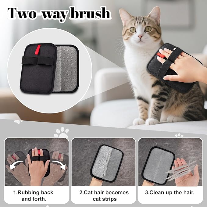 5-in-1 Pet Grooming Kit for Cats and Dogs – Flea Comb, Double-Layer Dense Tooth Comb, Knot Remover & Wave Massage Brush with Stainless Steel Teeth, Non-Slip Handle, Safe for Shedding Removal & Massage