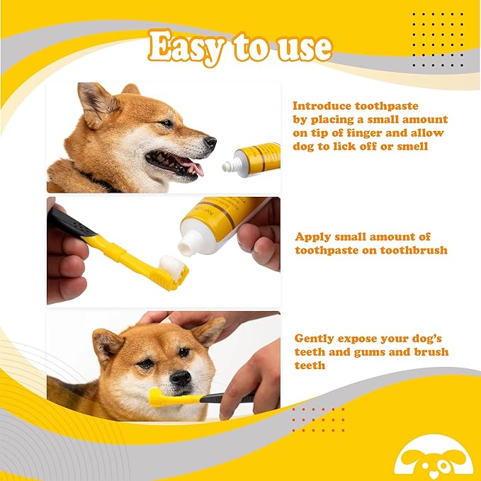 PetnBeyond Dog Toothpaste - Poultry Flavor Teeth Brushing Cleaner, Pet Breath Freshener, Oral Care, Professional Pet Toothpaste for Dogs and Cats. Controls Plaque, Tartar, Bad Breath, Reduces Plaque