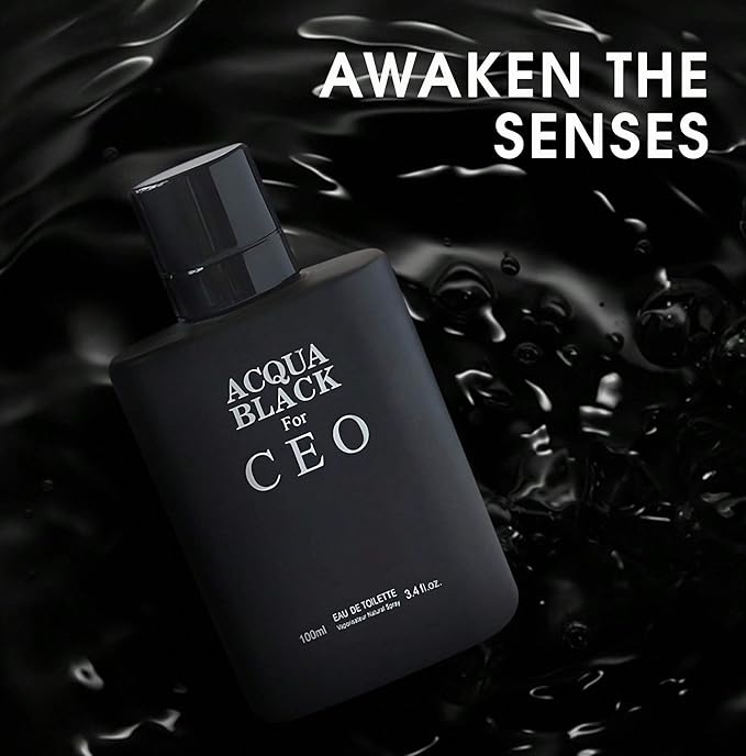 3Pack Men Colognes Choco Musk&Dark Black&Aqua Black Ceo Eau De Parfume Spray with Woody Floral & Fruity Scent Perfume Gift Set Day to Night Luxury Fragrances