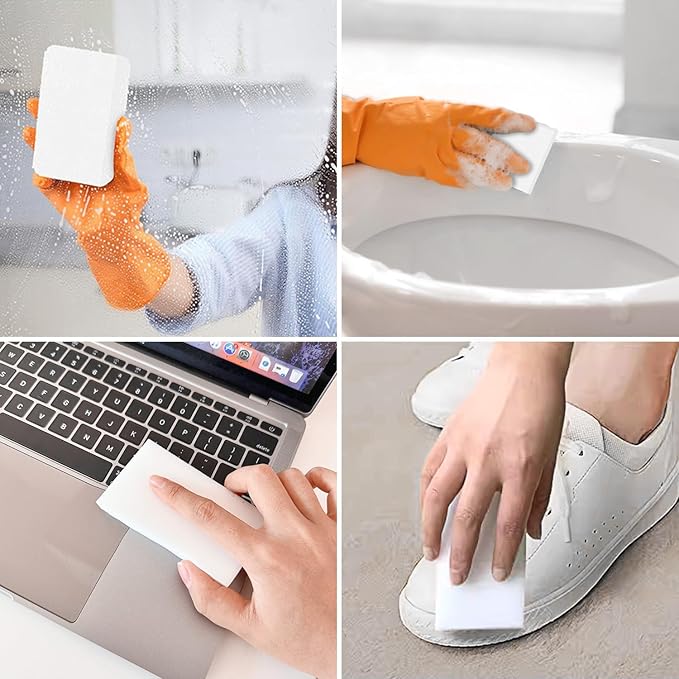 50 Pack Extra Thick Multi-Purpose Melamine Sponge,Magic Sponge Eraser,Household Extra Large Melamine Cleaning Pads No Scratches Cleaning Sponge,Floo,Bathroom,Kitchen