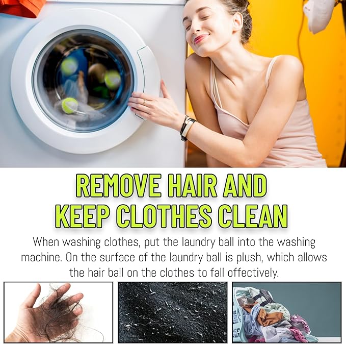Washer Pet Hair Catcher, Washing Machine Pet Hair Catcher, Laundry Pet Hair Catcher, Pet Hair Catcher for Washing Machine, 16 Pack Reusable Laundry Balls for Dog and Cat Hair Removal