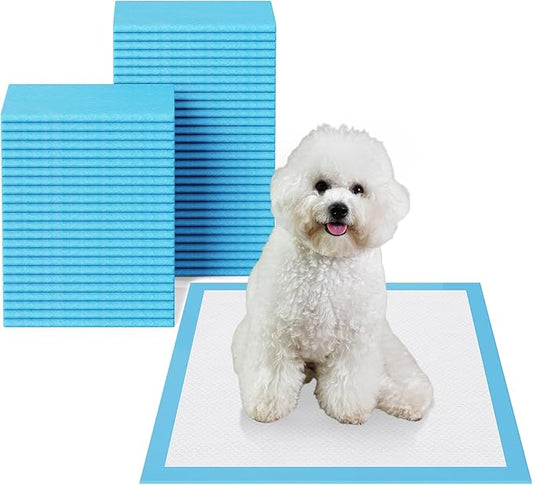 JollyMate Punny Pee Pads 22"x22", 100 Pack Strong Absorption & Leak-Proof Dog Pee Pads, Waterproof and Quick-Dry Pee Pads for Dogs and Cats, Rabbits