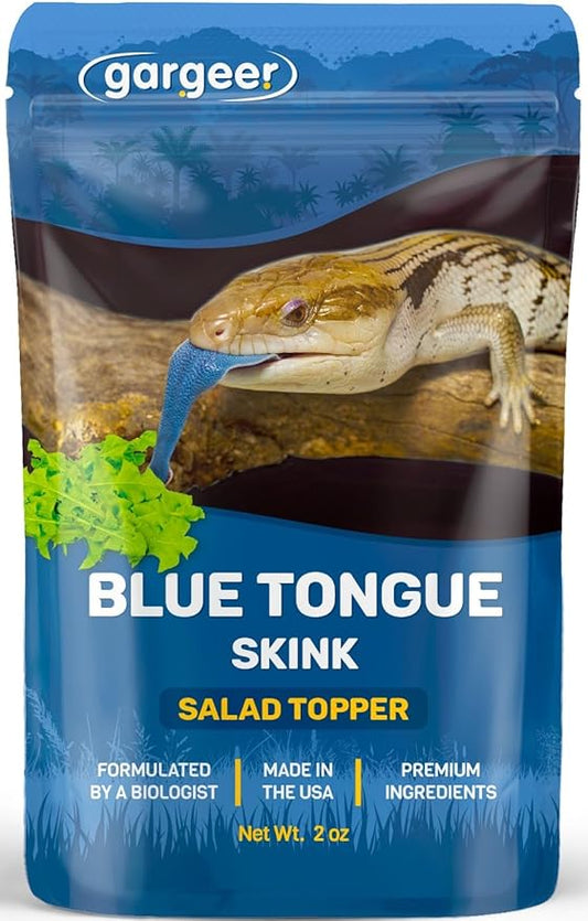 2oz Blue Tongue Skink Salad Topper. Supercharge Juveniles & Adults Appetite, Health & Immune System. Complete Diet Food Supplement, Rich with Vitamins & Minerals, Made in The USA. Enjoy!