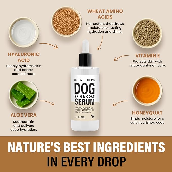 Amber Sandalwood Dog Care Gift Bundle – 3 Piece Grooming Set with Bubble Bath Shampoo Alternative, Deodorizing Coat Spray & Moisturizing Serum – Luxury Dog Spa Kit & Grooming Gift (Amber Sandalwood)