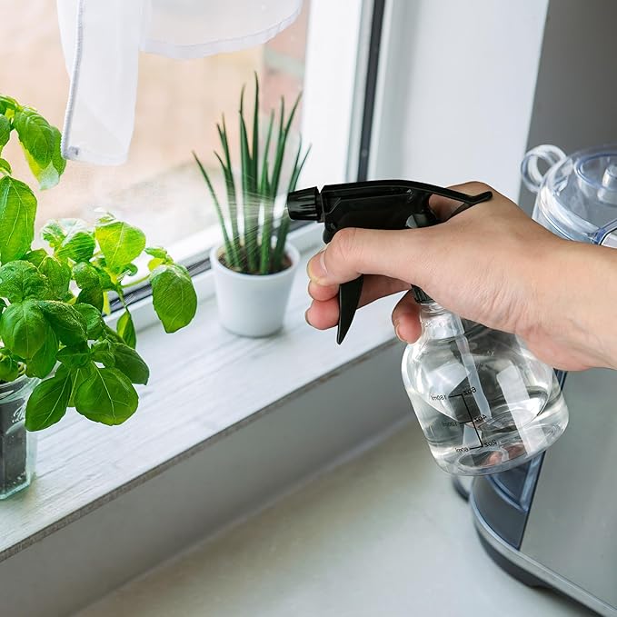 24 Pack 8 Oz Plastic Spray Bottles for Cleaning, Empty Clear Spray Bottles With Adjustable Head Sprayer, 8 Oz Small Plastic Spray Bottles with Funnel and Labels for Cleaning Hair Plants