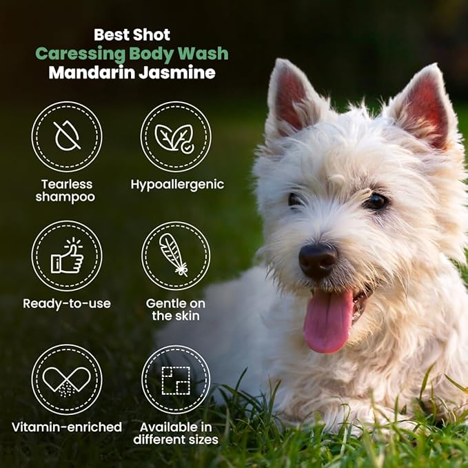 Best Shot Scentament Spa Caressing Puppy Wash, Mandarin Jasmine Honey, 1 Gallon