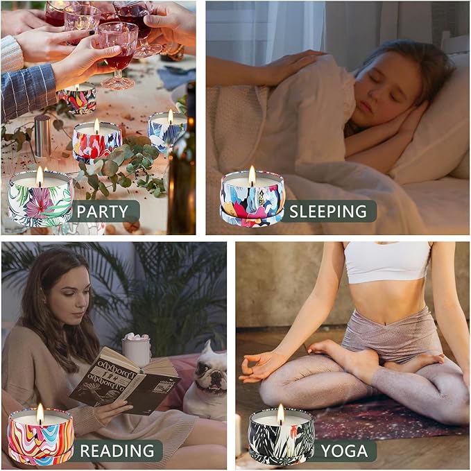 24Pack Scented Candles,Soy Wax Travel Tin Jar Candles,Aromatherapy Candles for Home 2.5 OZ Scented Candles for Mom for Christmas Candles, Birthday, Thanksgiving, Mother's Day,Valentine'sDay