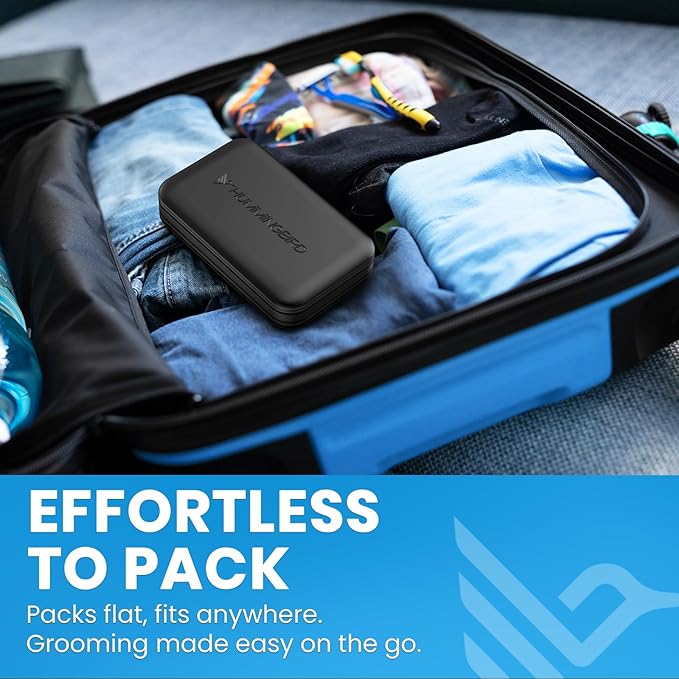 HUMMINGBIRD Manicure Kit for Men, 7 Piece Stainless Steel Mens Nail Grooming Kit with Travel Case, Includes Mens Nail Clippers Set, Nail File, Slant Tip Tweezers, Cuticle Scissors, Nail Care Tools