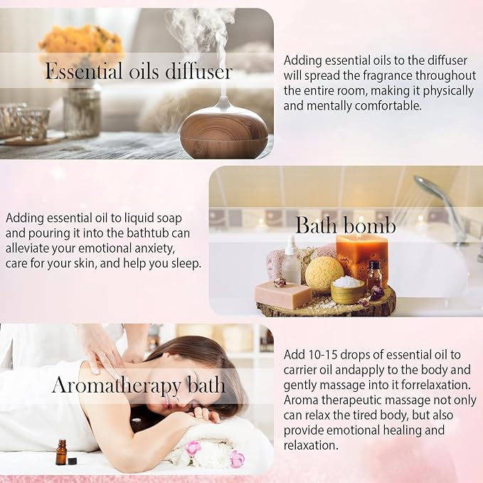 Aromatherapy Essential Oils Set, Pure Essential Oils for Diffusers for Home Care, Skin, Candle Making 8pcs -Peppermint, Lavender, Eucalyptus, Tea Tree, Rose, Rosemary, Clove, Orange 10 ML