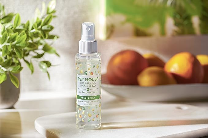 One Fur All Room Spray for Pet Odor, 4 OZ Concentrated Pet Friendly Air Freshener, Fresh Citrus, Pack of 1