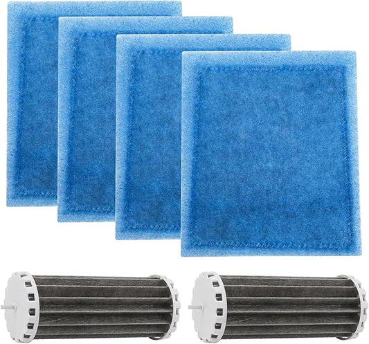 4 Pack Aquarium Filters Compatible with Penguin PRBW2350B 200 350 Fish Tank, Assembly Hang On Filters Cartridge Replacement Part for Bio-Wheel 200B 350B (2 x BioWheel and 4 x Filter Cartridges)