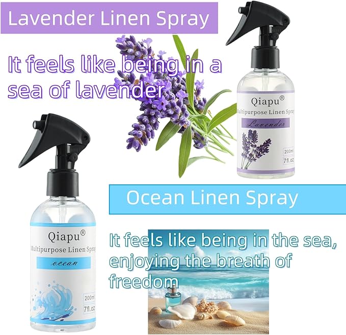 Natural Linen & Room Spray Air Freshener Mist – Scented Fabric Spray with Plant Extracts for Pillows, Sheets, and Home Fragrance. Aromatherapy Pillow Mist for Relaxation and Sleep 4PCS