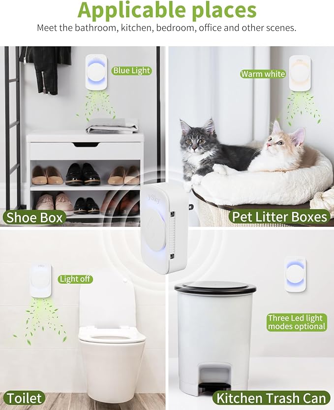 ySky Plug In Air Purifier Ionizers for Home (6 packs), Negative Ion Air purifiers,Quiet Operation Ionizers Air Freshener for home,Bathroom,Bedroom,Portable Air Purifiers for Odor,Mini Air ionizers