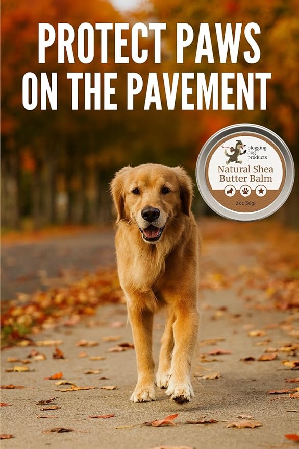 Dog Paw Balm for Hot Pavement, Natural Shea Butter Balm for Dogs – Paw, Nose & Skin Moisturizer – Soothes moisturizes Cracked Pads, Hot Spots & Dry Skin – All-Natural Ingredients – 2 oz
