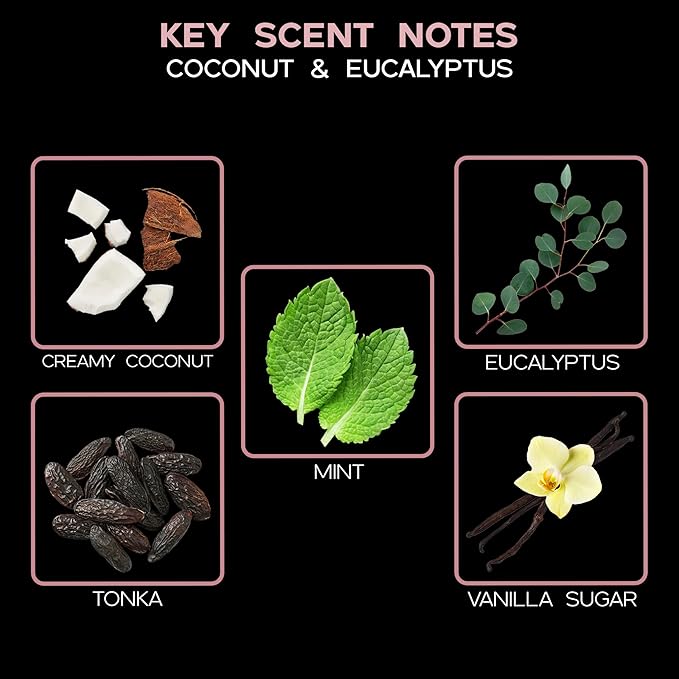 LOVSPA Coconut & Eucalyptus Diffuser Oil - Luxury Essential Oils for Diffuser Refill & Air Freshener Room Spray - Long-Lasting & Natural Home Fragrance, Scented Oil for Diffusers, USA Made, 4oz