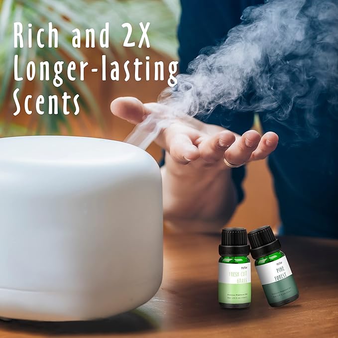 Fragrance Oils, MitFlor Nature Set of Essential Oils for Diffusers for Home, Soap & Candle Making Scents, Aromatherapy Oil Gift Set, Ocean Mist, Rain, Pine Forest and More, 6x10ml