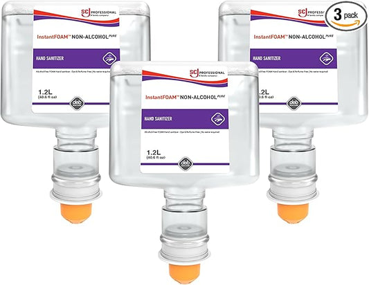INSTANTFOAM NON-ALCOHOL PURE SANITIZER 1.2 LITER TOUCH FREE, PACK OF 3