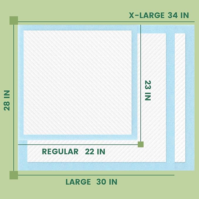 IMMCUTE 7 Layer Dog Pads 30x28 Inch, 50 Count - Super Absorbent Dog Pee Pads Extra Large, Tear-Resistant Thick Disposable Training Pads for Dogs & Cats