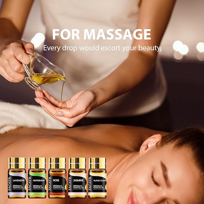 Essential Oil Set - Natural Essential Oils - Essential Oils Gift Set for Massage,Diffuser, Home Care, DIY Candle and Soap Making(25 * 5ML)