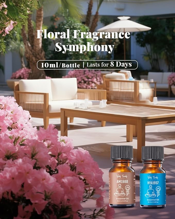 Waterless Diffuser with Hotel Essential Oils, Luxury Home Scents - Inspired by 5-Star Hotels, Fragrance Oil Blends for Diffusers, Air Freshener Aromatherapy Gifts Set