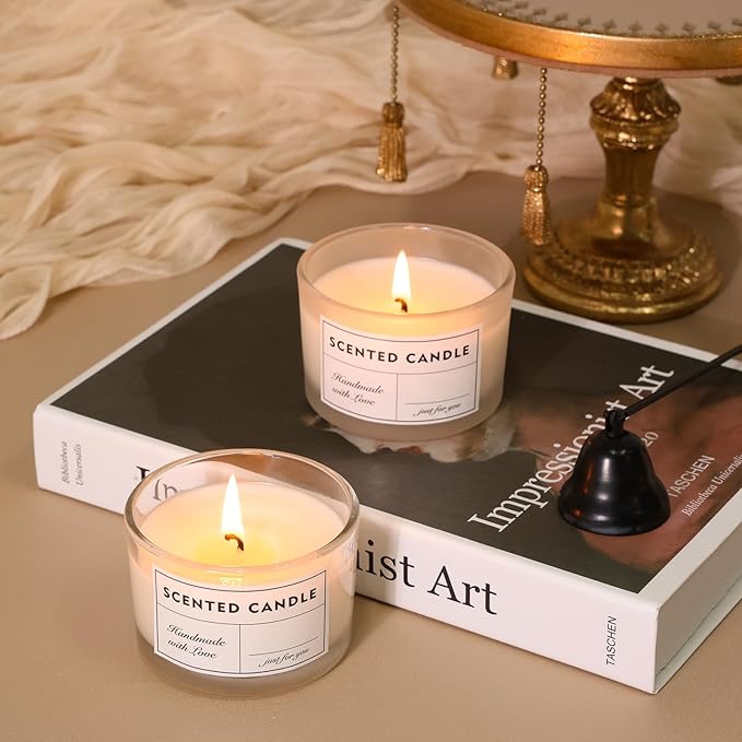 4oz Clear Candle Jars (15 Pack) - Small Wide Mouth Glass Jars with Bamboo Lids, Ideal for Candle Making Business