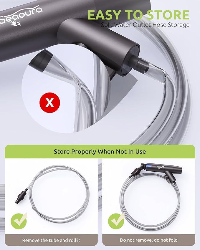 Aquarium Vacuum Gravel Cleaner Adjustable, Aquariums Siphon Fish Tank Cleaner, Manual Python Water Changer with Air Push Button, Fishtank Vacuums Cleaning Kit for Suck Manure Wash Sand