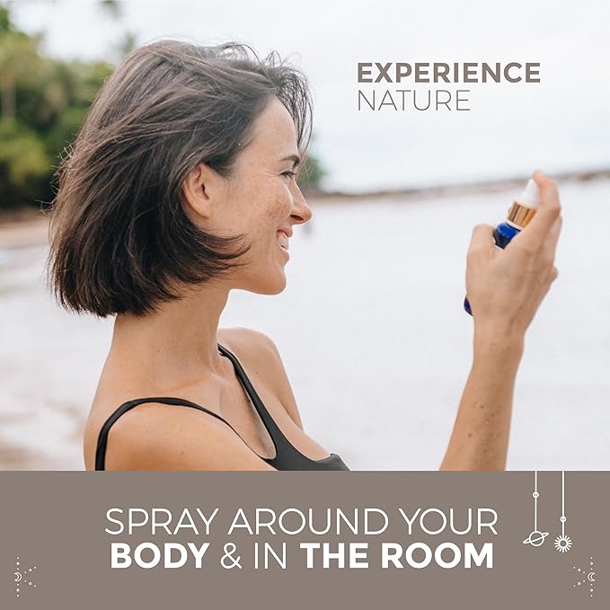 BALIPURA - Birthing Crystal Aura Spray - Sage, Jasmine & Vanilla Essential Oil Blend - Quartz and Amethyst Gemstones - Astra Aromatherapy Mist for Stress Relief, Deep Pillow and Lavender Sleep Spray