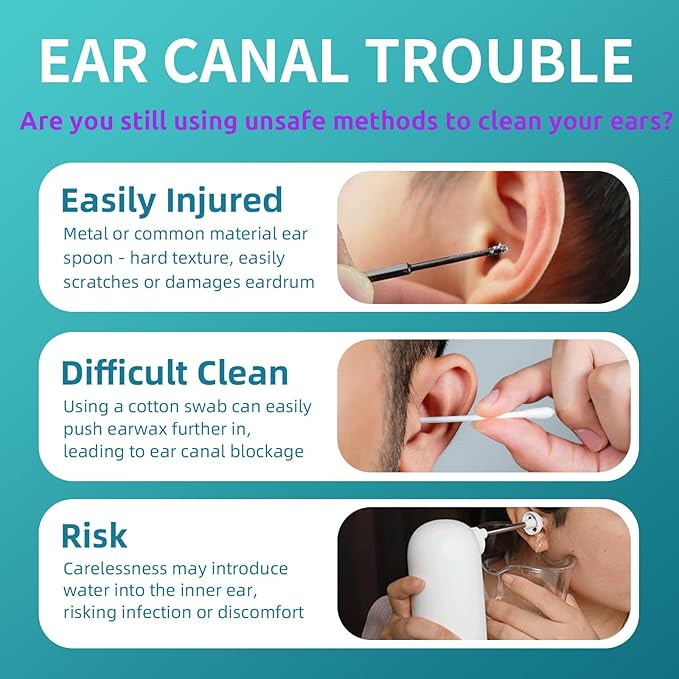 Ear Wax Removal Tool - 201 PCS Reusable Ear Cleaners, Professional-Grade TPE, Effective & Gentle Ear Cleaning Kit, Clogged & Itch Ear Relief - Suitable for All Types of Ears(3 Styles)