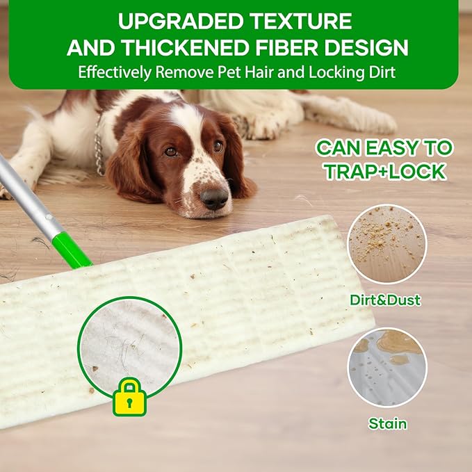 30 Pack Dry Sweeping Cloths for Swiffer Sweeper XL Replacement - Dust-Absorbing Disposable Pads, Non-Washable & Unscented, Compatible with Swiffer XL (Static-Lift, Lint-Free)