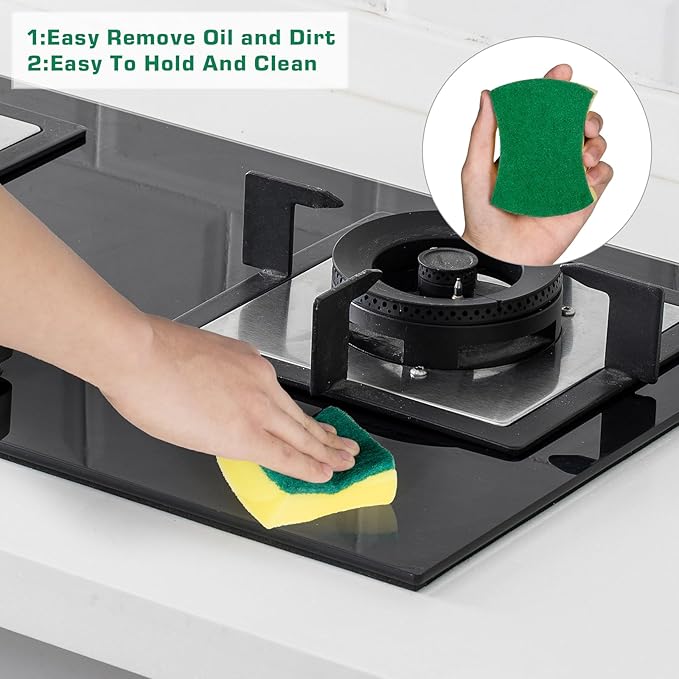 300 Pack Kitchen Cleaning Sponges, Eco Non-Scratch for Dish,Scrub Sponges.