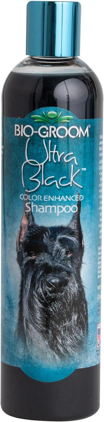 Bio-Groom Ultra-Black Dog Shampoo – Color Enhancing Pet Shampoo, Dog Bathing Supplies, Puppy Wash, Dog Grooming Supplies, Cruelty-Free, Made in USA, Coat Brightener Shampoo – 12 fl oz 1-Pack
