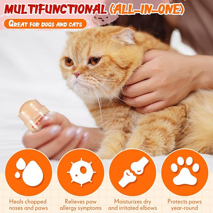 Cat Paw Butter 1.4 oz Paw Balm for Cats Dogs Dry Noses and Cracked Paws Protection Soother Balm Natural Butter for Rough Feet