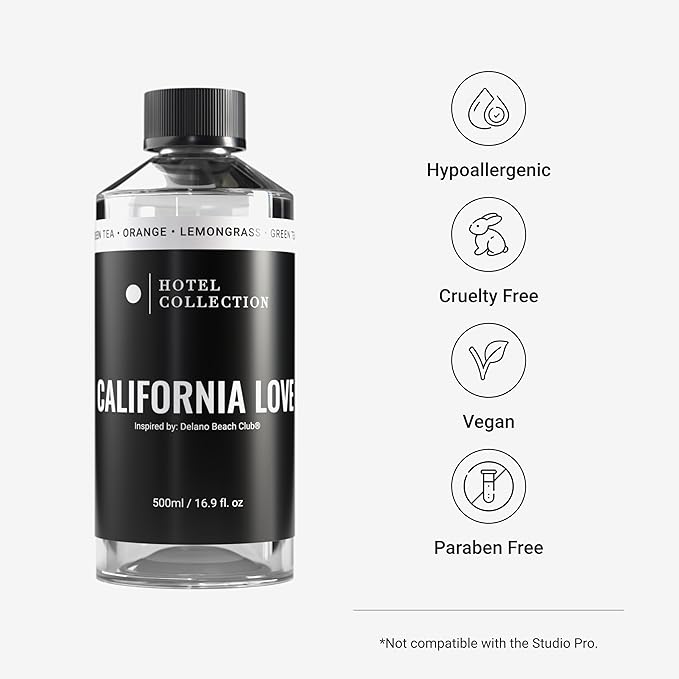 Hotel Collection Diffuser Oil - California Love - Aromatherapy Essential Fragrance Oil - Green Tea, Orange, and Lemongrass - 500mL 16.9 Fl oz