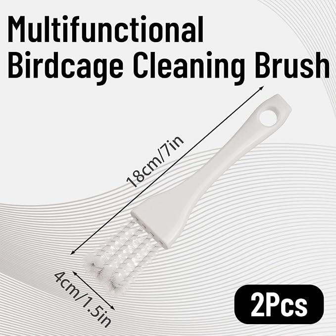 2 PCS Bird Cage Cleaner, Long Handle Bird Poop Remover for Pet Cages, Professional Parrot Cage Accessories Toolfor Better Cleaning of Bird Droppings from Pet Cages Parrot Cages Bird Perches