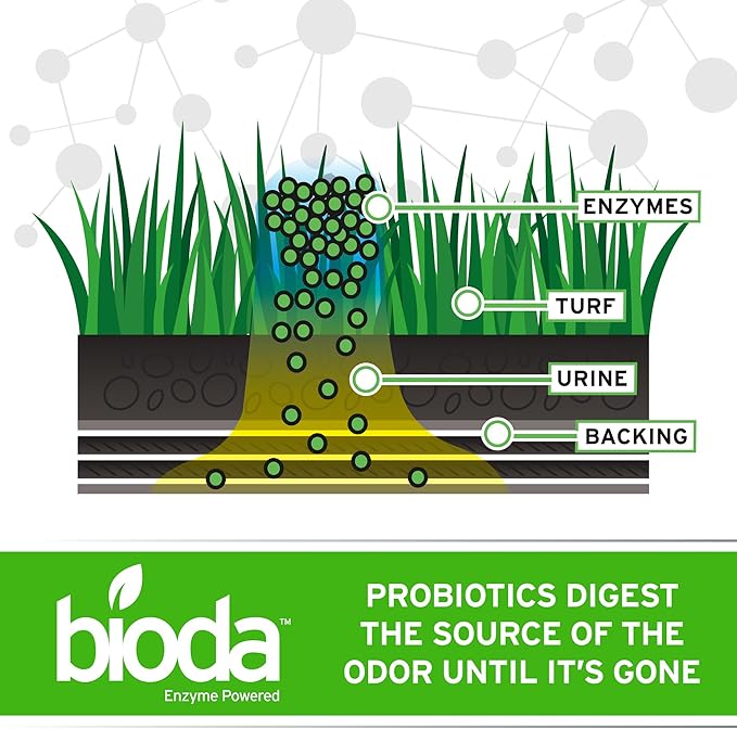 Bioda Probiotic Natural Outdoor Odor Eliminator Spray Enzyme Cleaner Destroys Cat & Dog Odor Neutralizer for Lawn, Artificial Grass, and Patios