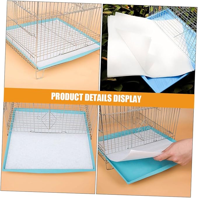 100Pcs Thick Disposable Bird Cage Liners Paper Pads Absorbent Parrot Cage Liner for Easy Cleaning and Hygiene Maintenance