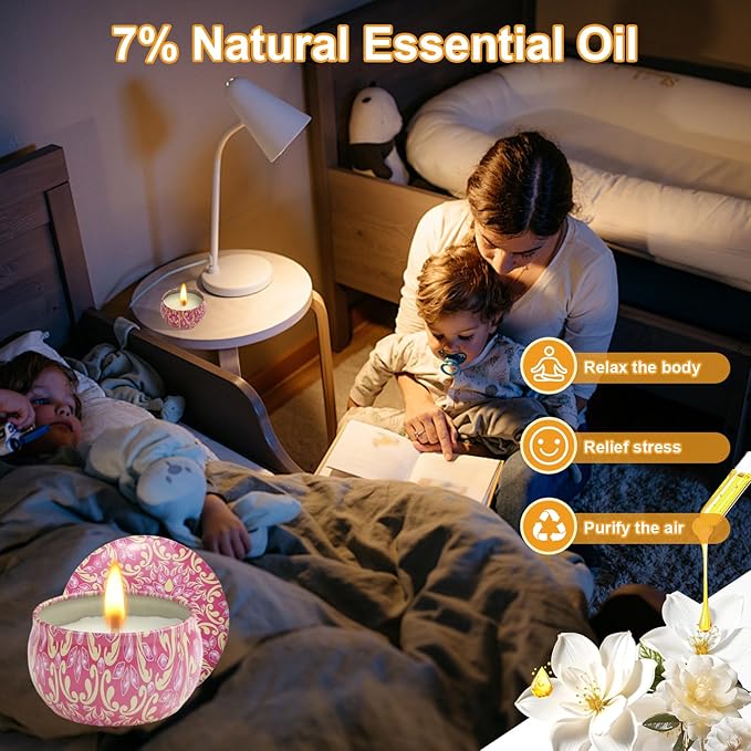 12 Pack Scented Candles Gifts for Women, Natural Soy Candles for Home Scented, Aromatherapy Candle Christmas Gifts Sets for Women, Sister, Friends, Colleague