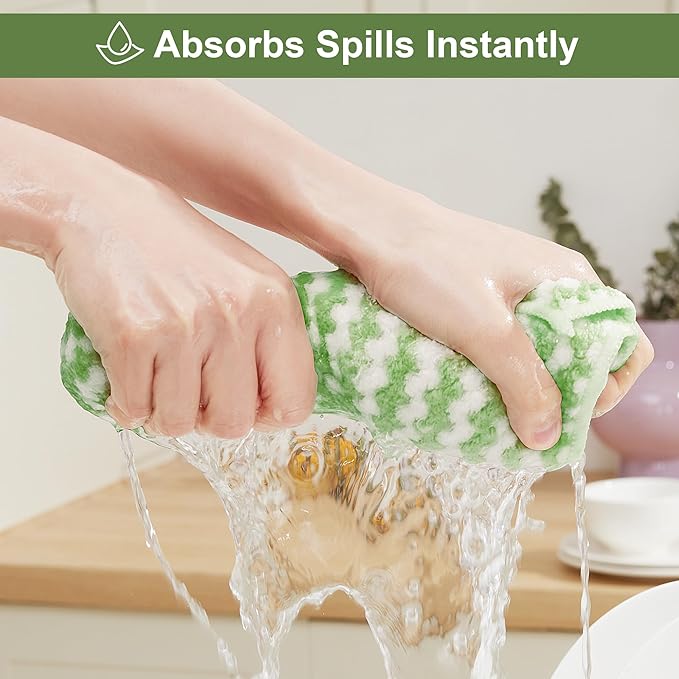 JOYMOOP Microfiber Cleaning Cloth, Mixed Color Towels with Edging, Medium-Small Size 8 Pack (9.8" x 11.8"), Absorbent Streak Free Lint Free Rags for Cleaning, Reusable and Washable Towels