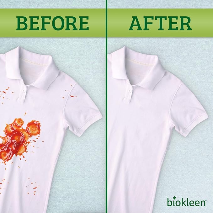 Biokleen Bac-Out Enzyme Stain Remover - 32 Ounce - Natural Foam Spray, Destroys Stains & Odors Safely, for Pet Stains, Laundry, Diapers, Wine, Carpets, Eco-Friendly, Non-Toxic, Plant-Based