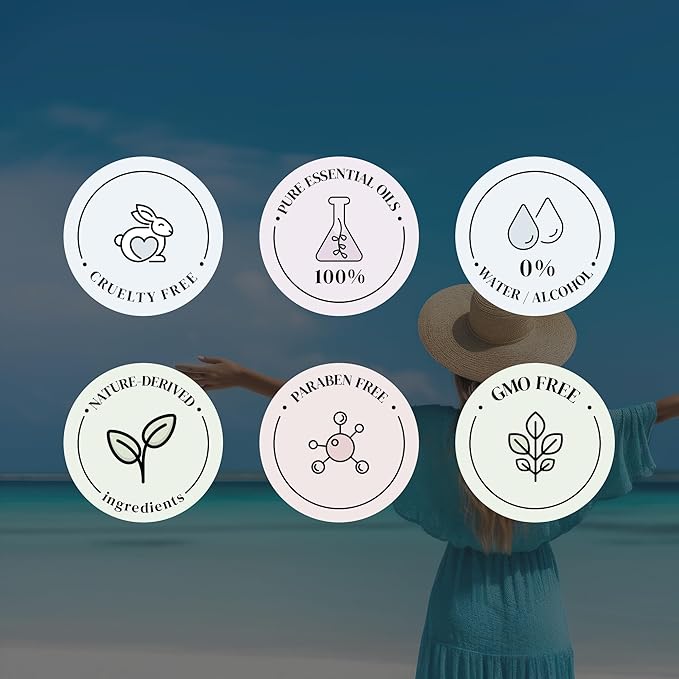 Miami Vibe Essential Oils for Diffusers for Home, Nature-derived Essential Oils, Long-Lasting & Family-Friendly Diffuser Oils Scents, IFRA Certified, Cold Air & Ultrasonic - 0.33 oz