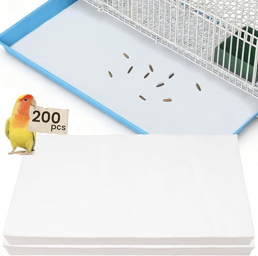 31.5x23.62in Bird Cage Tray Liners,200 Pcs Disposable Sheets for Birds, Ideal for Packing, Pet Cages, Shipping, and Moving