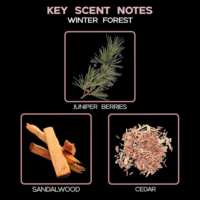 LOVSPA Winter Forest Pine Diffuser Oil - Holiday Essential Oils for Diffuser Refill & Air Freshener Room Spray - Natural Home Fragrance, Scented Oil for Diffusers, USA Made, 4oz